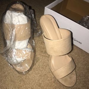 Forever21 heels mules suede